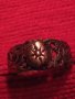 СТАРИНЕН ФЛОРАЛЕН ПОЗЛАТЕН СРЕБЪРЕН МАЙСТОРСКИ РЪЧНО РАБОТЕН ПРЪСТЕН АРТ-ДЕКО УНИКАТ 17076, снимка 16