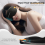 Нова 3D Черна Очна Маска за Сън с Тапи за Уши - Перфектно Прилягане, снимка 8