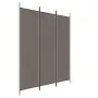 vidaXL Параван за стая, 3 панела, антрацит, 150x200 cм, текстил, снимка 1