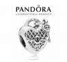 Талисман Pandora Love You Heart Padlock Charm, снимка 1 - Гривни - 39657068
