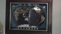 Голяма карта на света Lapis Lazuli Gemstone map, снимка 15