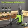 Пистолет за горещ въздух ETOOLAB 2000W темп 50-650°C с LCD дигитален дисплей, снимка 5
