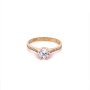 Златен дамски пръстен 2,08гр. размер:53 14кр. проба:585 модел:20540-6, снимка 1 - Пръстени - 42815899