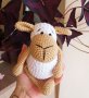 Плетена играчка овца амигуруми, снимка 3