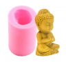 Силиконова форма за свещи - Буда , силиконов молд буда , свещ , сапун,  декорация , фондан, снимка 3