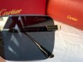 Cartier мъжки слънчеви очила с дървени дръжки, снимка 12