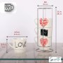 4 броя Порцеланови чаши LOVE с поставка, снимка 2
