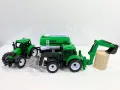 Комплект от 2бр трактор с ремарке и бали, снимка 3