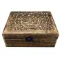 Голяма дървена кутия с керамична глазура – 20 × 15 × 7,5 см, снимка 1