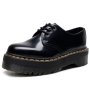 Ниски дамски обувки от естествена кожа в стил Martin Boots ®, Британски стил - 023