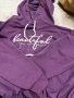Стилен спортно-елегантен лилав суитшърт с качулка , снимка 2