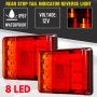 Комплект 2 Броя LED Лед Диоден Стоп 12V, 12см, За Бус, Камион, Ремарке, Кемпер, Платформа, снимка 5