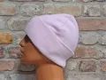 Нова зимна дамска/детска шапка в светлорозов цвят, снимка 5