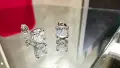CARTIER C de Cartier White Gold Stud Diamond Дамски Обеци, снимка 2