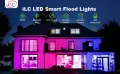ILC Смарт RGB LED прожектор 30W Димируем с приложение,Външен прожектор с памет/IP66 Водоустойчив, снимка 7