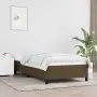 vidaXL Рамка за легло без матрак, тъмнокафява, 100x200 см, плат, снимка 2