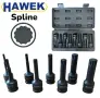 Ударни битове Spline 1/2" 8 части HAWEK, снимка 1