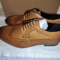 Елегантни мъжки обувки от естествена кожа TOPMAN №43, снимка 4 - Официални обувки - 37760190