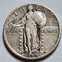 Scarce USA 🇺🇸 25 Cents 1929-D gXF, снимка 1 - Нумизматика и бонистика - 31997446