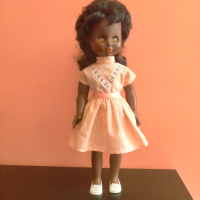 Стара кукла негърка афро Германия винтидж 40 см, снимка 3 - Колекции - 44925353