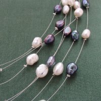 Колие от естествени перли, снимка 3 - Колиета, медальони, синджири - 40308695