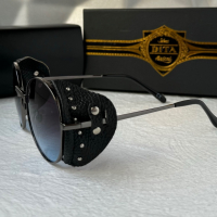 Dita 2023 мъжки дамски слънчеви очила кръгли с кожа 3 цвята, снимка 8 - Слънчеви и диоптрични очила - 44749914