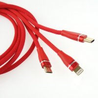 3000051864 Мулти-кабел за телефона 3в1 Lightning / USB C / micro USB 120см 3.1А, снимка 3 - Аксесоари и консумативи - 30609127