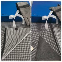 Комплект мъжки шал от кашмир и вълнени ръкавици в луксозна кутия, снимка 4 - Шалове - 38272367