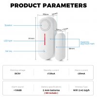 WiFi сензор за врата/прозорец с аларма, снимка 12 - Други - 39683566