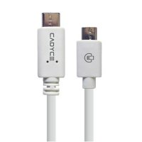 Кабел, бързо зареждане, бял, MICRO USB(м)/TYPE-C(м), 1m, 2A, снимка 1 - USB кабели - 42348468