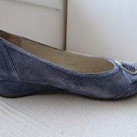 Удобни обувки, естествен велур, 39, сини, снимка 3 - Дамски ежедневни обувки - 31284654