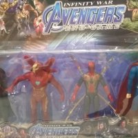 Комплект от 4 фигурки на Marvel (Спайдърмен, Супермен, Батман, Железният човек), снимка 1 - Фигурки - 40020777