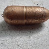 Стара османска бронзова кутийка за игли и конци, снимка 3 - Антикварни и старинни предмети - 40713505