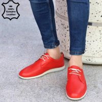 Мъжки обувки - червена ЕСТЕСТВЕНА кожа - 450, снимка 2 - Ежедневни обувки - 30982620