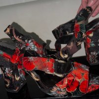 Сандали на платформи флорален дизайн, снимка 4 - Дамски обувки на ток - 40577902