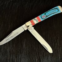 Колекционерски сгъваем джобен нож с две остриета RR Dreamcatcher Trapper. (RR1525), снимка 3 - Ножове - 42445901