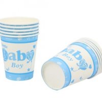 A Little Baby boy картонени чаши парти рожден ден бебешки, снимка 1 - Чаши - 31100992