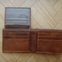 Нов кафяв мъжки кожен портфейл, портмоне от естествена кожа, снимка 4 - Портфейли, портмонета - 40507713