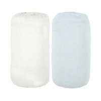 Комплект от 2 чаршафа BabyCalin, с ластик, бяло / небесно синьо, 70 x 140, снимка 2 - Спално бельо и завивки - 39041016