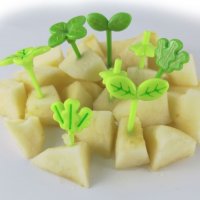 10 бр забавни клечки топери листа листо за забождане на хапки мъфини плодове зеленчуци вилички деца, снимка 1 - Други - 37212877
