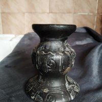стар керамичен свещник с маркировка, снимка 2 - Антикварни и старинни предмети - 29218164