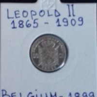 Монета Белгия - 50 Сантима 1899 г. Леополд II - Сребро, снимка 1 - Нумизматика и бонистика - 31540268