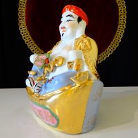Китайска порцеланова фигура Буда,злато,фън-шуй. , снимка 4 - Статуетки - 38492158