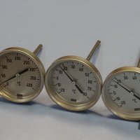 биметален термометър Wika thermometer ф100mm, 0/+400°C, -20/+80°C, L-80-230mm, снимка 10 - Резервни части за машини - 35181000
