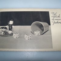 Стара австрийска новогодишна пощенска картичка 1936г., снимка 1 - Филателия - 42797730