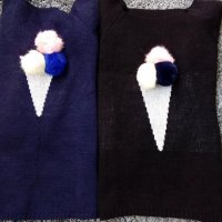 Пуловер сладолед със естествен пух в черен цвят , снимка 3 - Блузи с дълъг ръкав и пуловери - 26604988