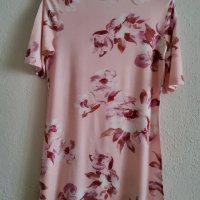 Розова туника на цветя, снимка 3 - Тениски - 37802353