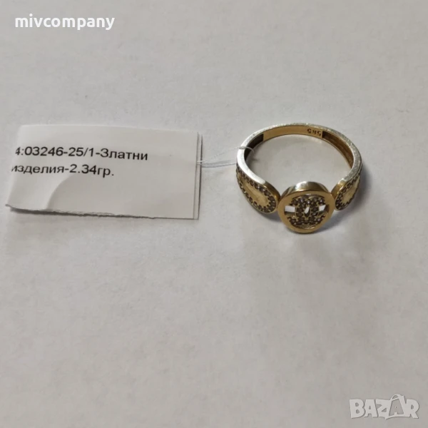 Златен пръстен 2.34гр., снимка 1