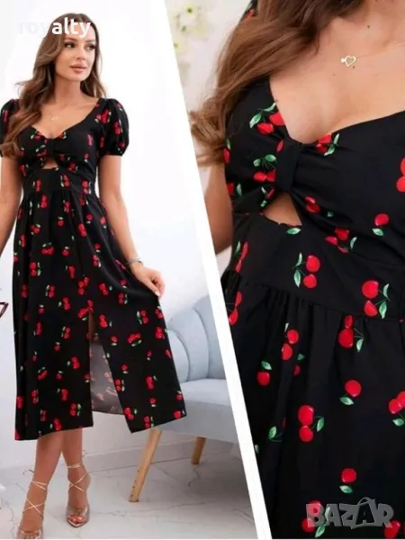 Лятна рокля с черешки, снимка 1