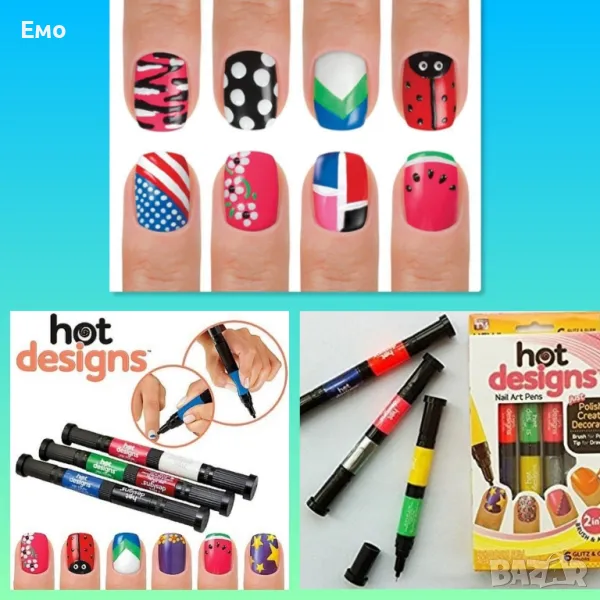 Декорация за маникюр в различни цветове - Hot Design TV275, снимка 1